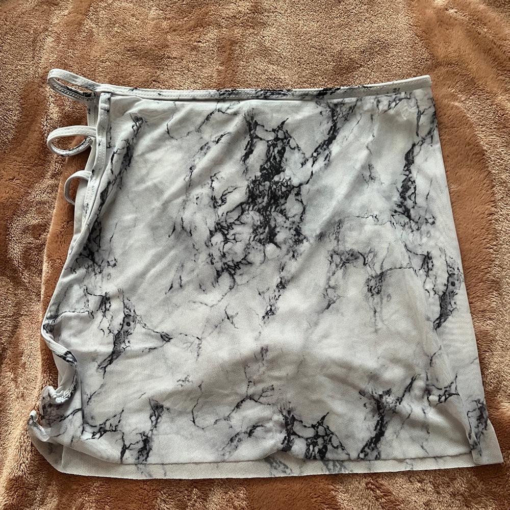 Marble cover up skirt